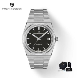 PAGANI DESIGN - automatic sports watch - waterproof - stainless steel - blackWatches