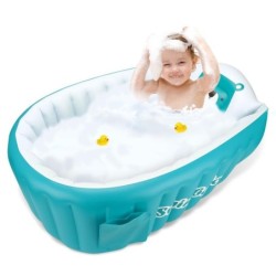 Inflatable baby bathtub - swimming pool - portable - foldable - non slip - cartoon bearSwimming