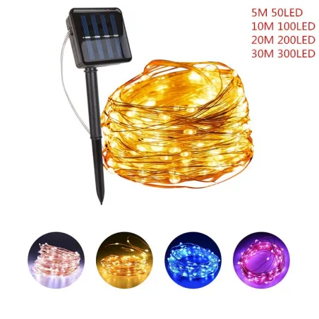 Taśma solarna LED - z kołkiem gruntowym - dekoracja zewnętrznaOświetlenia słonecznego