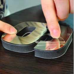 Zegar ścienny 3D - akrylowa naklejka DIY - efekt lustraNaklejki Ścienne
