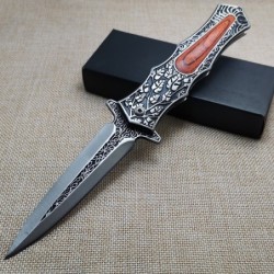 Folding pocket knife - all steel - carved patternKnives & Multitools