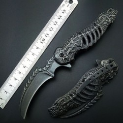 Składany nóż taktyczny - wzór czaszkiNoże & Narzędzia Wielofunkcyjne