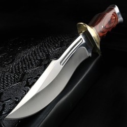 Krótki nóż wojskowy - stop tytanu / drewnoNoże & Narzędzia Wielofunkcyjne