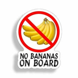 NO BANANAS ON BOARD - zabawna naklejka na samochódNaklejki