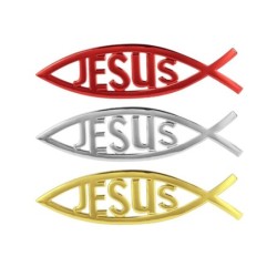 Jesus / fish symbol - car stickerStickers