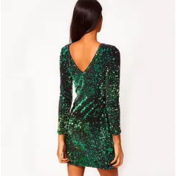 Green sequin mini dressDresses