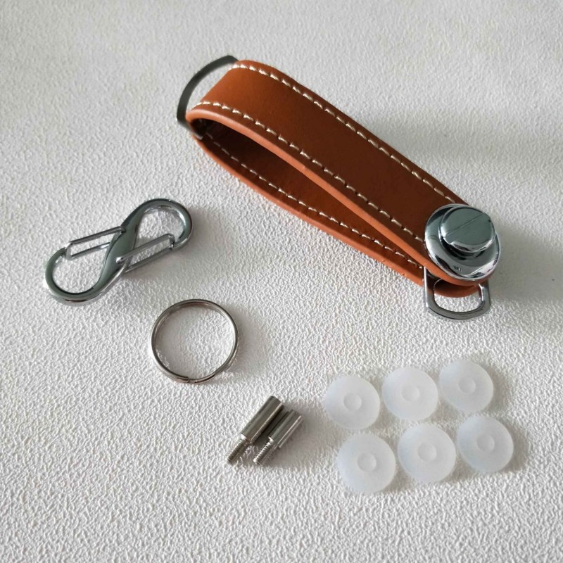 Organizer na klucze kieszonkowe EDC - etui skórzane - brelok do kluczyBreloczki Do Kluczy