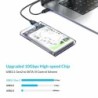 ORICO - 2,5 cala - przezroczysta obudowa HDD - z kablem - typ C Gen 2 - USB3.1External HDD case