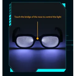 LED luminous glasses - punk style - USBSunglasses