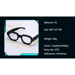 LED luminous glasses - punk style - USBSunglasses
