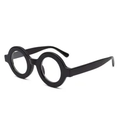 Retro okrągłe okulary przeciwsłoneczne - przezroczyste soczewkiOkulary Przeciwsłoneczne