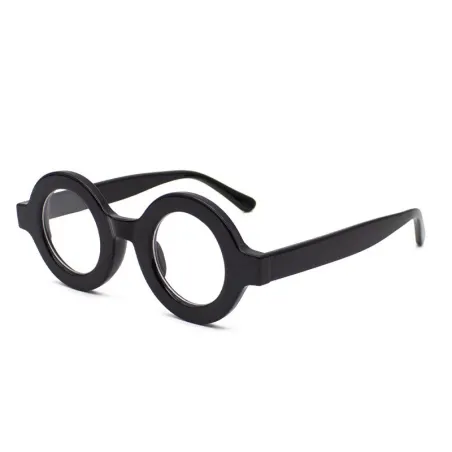 Retro okrągłe okulary przeciwsłoneczne - przezroczyste soczewkiOkulary Przeciwsłoneczne