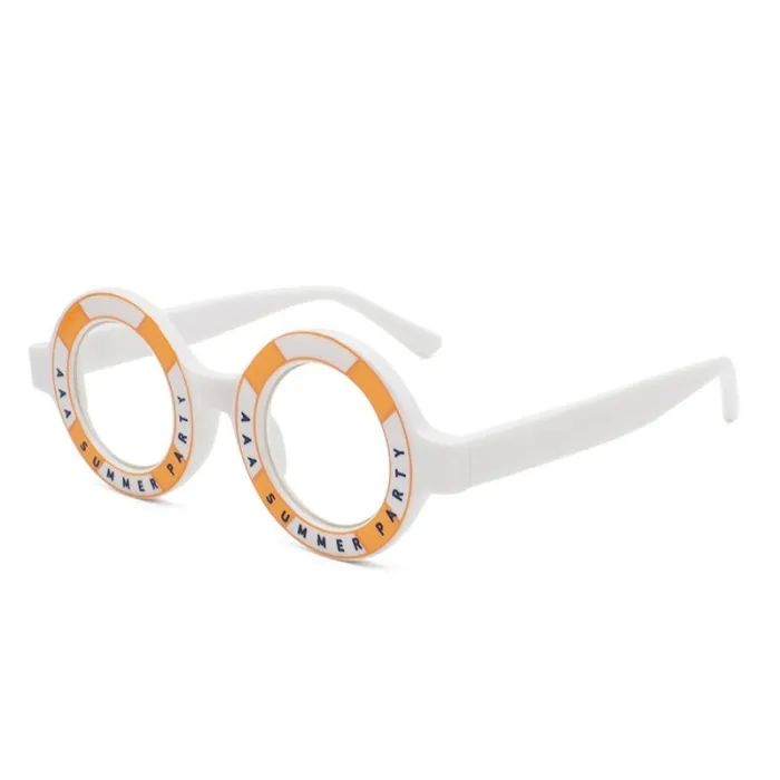 Retro okrągłe okulary przeciwsłoneczne - przezroczyste soczewkiOkulary Przeciwsłoneczne
