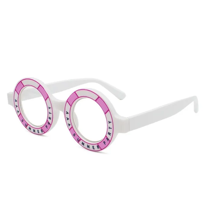 Retro okrągłe okulary przeciwsłoneczne - przezroczyste soczewkiOkulary Przeciwsłoneczne