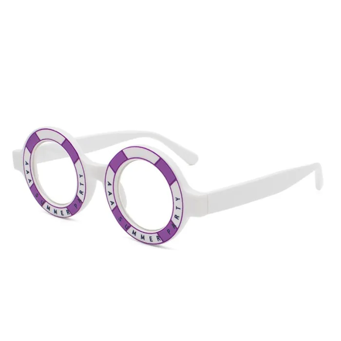 Retro okrągłe okulary przeciwsłoneczne - przezroczyste soczewkiOkulary Przeciwsłoneczne