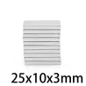 N35 - magnes neodymowy - mocny prostokątny blok - 25mm * 10mm * 3mmN35