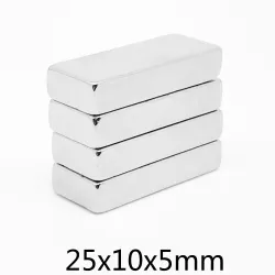 N35 - magnes neodymowy - mocny prostokątny blok - 25mm * 10mm * 5mmN35