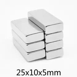 N35 - magnes neodymowy - mocny prostokątny blok - 25mm * 10mm * 5mmN35
