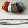 Vintage twisted woven fabric - braided electrical wire - hanging lamp cord - 3 coreLights & lighting
