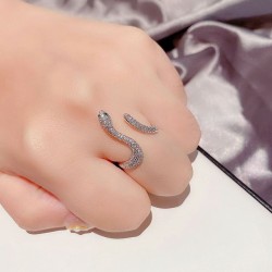 Crystal snake shaped ringRings