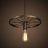 Lampa sufitowa vintage - żelazne kołoŚwiatła sufitowe