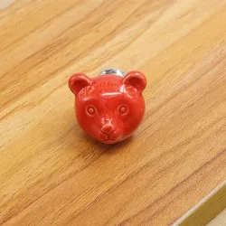 Ceramiczny miś 3D - uchwyty meblowe - gałkiMeble