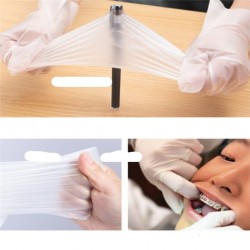 Jednorazowe rękawiczki przezroczyste - do użytku spożywczego / medycznego / chirurgicznego - 100 sztukSkóra