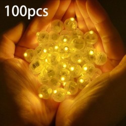 Okrągłe świecące kulki LED RGB - oświetlenie imprezowe / balonowe - 100 sztukBalonów