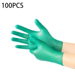 Jednorazowe rękawiczki nitrylowe - uniwersalne - wodoodporne - zielone - 100 sztukZdrowie & Uroda