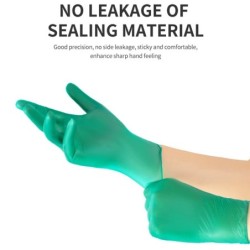 Disposable nitrile gloves - multipurpose - waterproof - green - 100 piecesHealth & Beauty