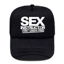 Zabawna czapka z daszkiem - napis SEX INSTRUCTORCzapki & Kapelusze