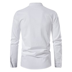 Klasyczna koszula z długim rękawem - wiązanie przy dekolcieT-shirt