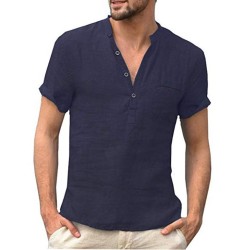 Klasyczna koszula z krótkim rękawem - dekolt zapinany na guzikiT-shirt
