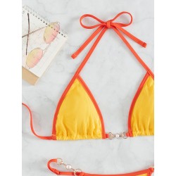 Seksowny komplet bikini - z metalowymi zdobieniamiStroje Kąpielowe