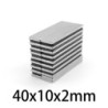 N35 - magnes neodymowy - mocny prostokątny blok - 40mm * 10mm * 2mmN35