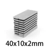 N35 - magnes neodymowy - mocny prostokątny blok - 40mm * 10mm * 2mmN35