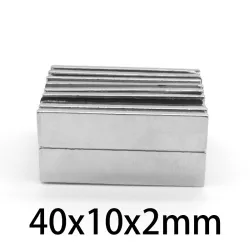 N35 - magnes neodymowy - mocny prostokątny blok - 40mm * 10mm * 2mmN35