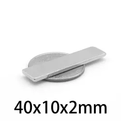 N35 - magnes neodymowy - mocny prostokątny blok - 40mm * 10mm * 2mmN35