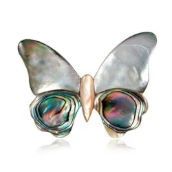 Muszelkowy motyl - elegancka broszkaBroszki
