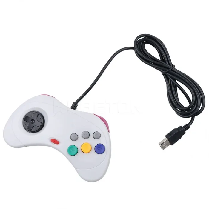 Gamepad przewodowy USB - kontroler z 6 przyciskami - dla Sega MD2 / GenesisInni