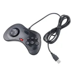 Gamepad przewodowy USB - kontroler z 6 przyciskami - dla Sega MD2 / GenesisInni