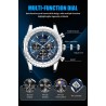 LIGE - luksusowy zegarek kwarcowy - świecący - stal nierdzewna - wodoodporny - różowe złoto / białyZegarki