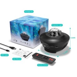 LED night light - starry sky projector - sound activated Bluetooth speakerBluetooth speakers