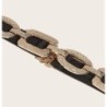 Fashionable elastic belt - square metal decorationsBelts