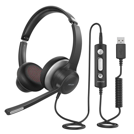 Mpow HC6 - USB wired headset - headphones with microphone - 3.5mmEar- & Headphones