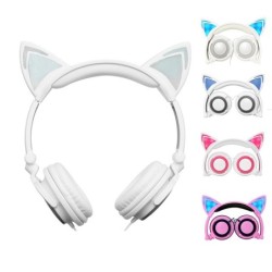 Kids headphones - LED - glowing cat ears - 3.5mm jackEar- & Headphones