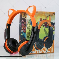 Glowing cat ears headphones - wired headset - with microphoneHeadsets