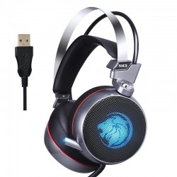 ZOP N43 - słuchawki gamingowe - zestaw słuchawkowy z mikrofonem / światłami LEDZestawy Słuchawkowe
