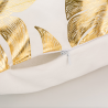 Dekoracyjna poszewka - złote listki / wzór geometryczny - 45cm * 45cmPoszewek na poduszki