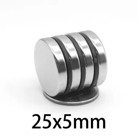 N35 - magnes neodymowy - mocny krążek - 25mm * 5mmN35